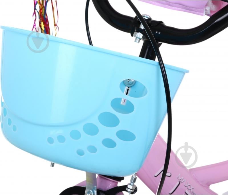 Велосипед дитячий MaxxPro kids 14' KQ-13 з кошиком рожевий - фото 3