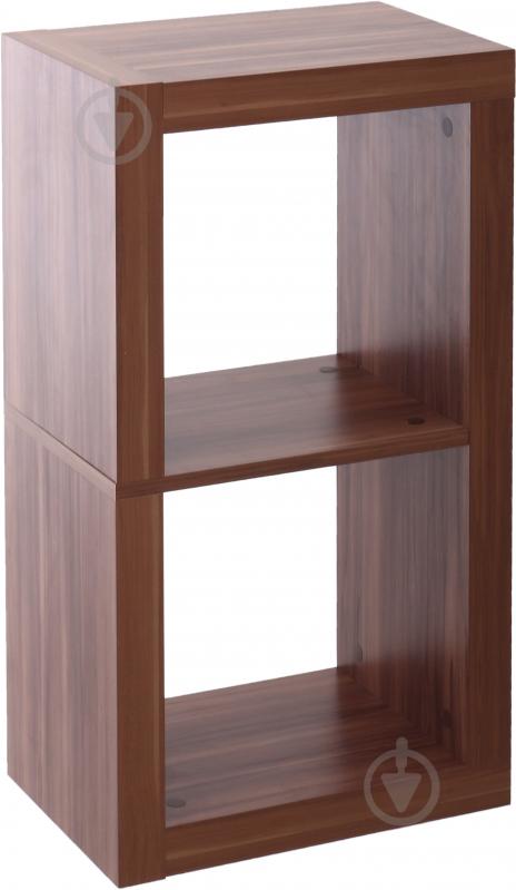 Стелаж двосторонній Inteo Кубус МІКС 1х2 438x438x792 мм горіх - фото 1