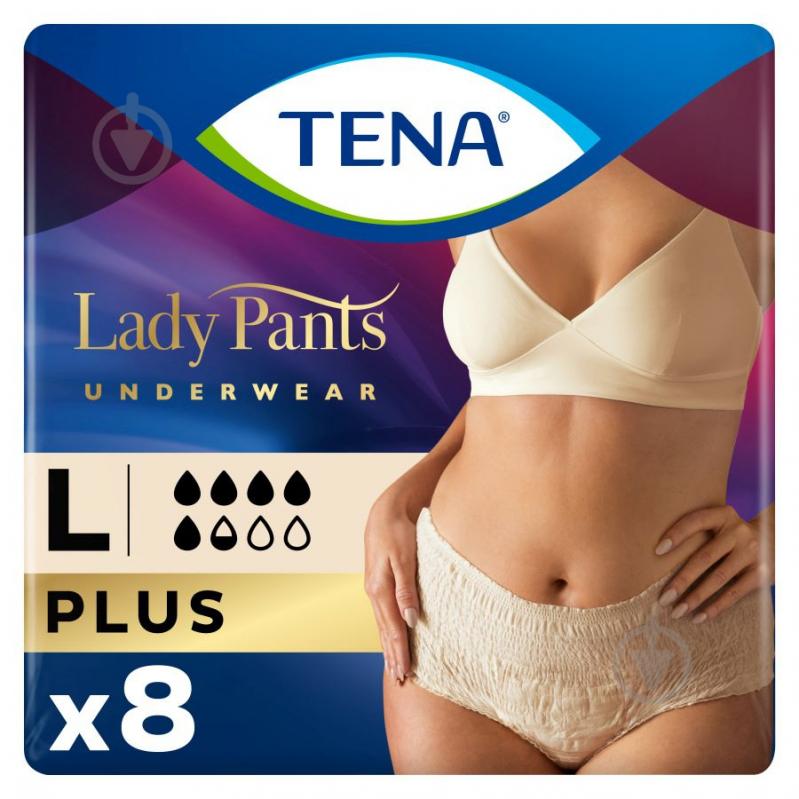 Труси урологічні для жінок Tena Lady Pants Plus Creme Large 8 шт. - фото 1