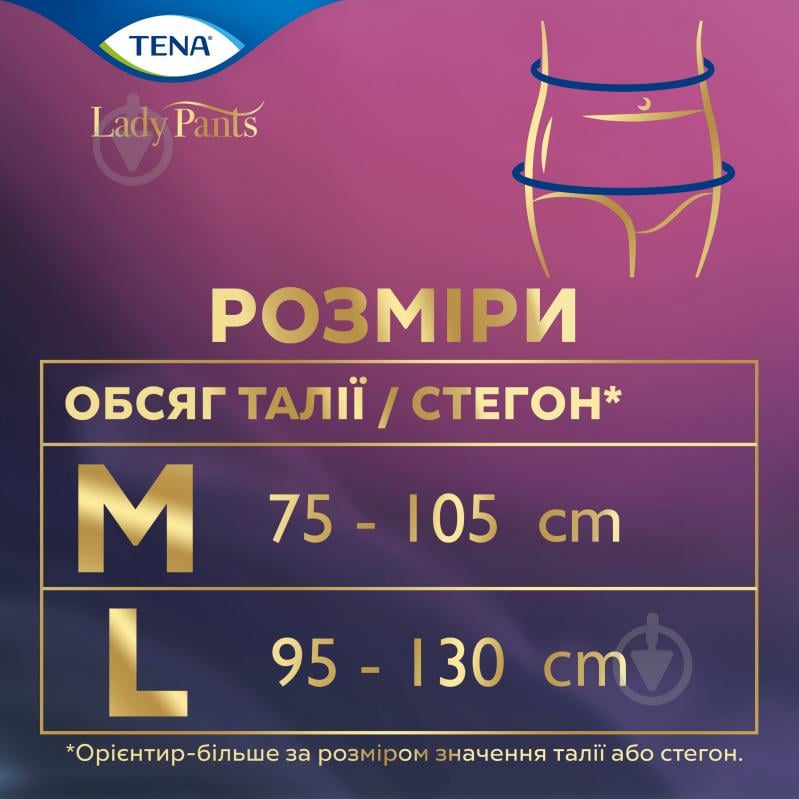 Труси урологічні для жінок Tena Lady Pants Plus Creme Large 8 шт. - фото 10