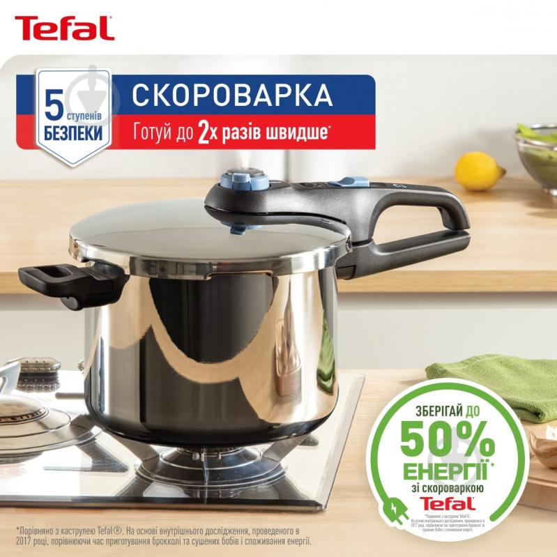 Скороварка с корзиной Tefal Secure Trendy с паровой корзиной 8 л P2584401 - фото 3