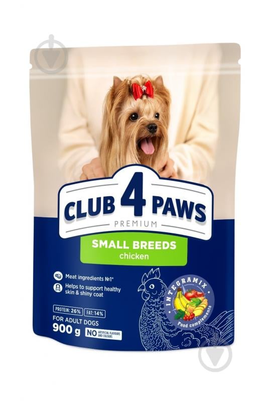 Корм сухой Club 4 Paws Premium для собак малых пород 900 г - фото 1