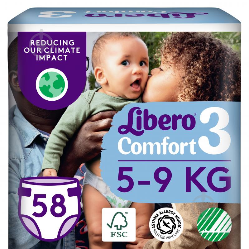 Подгузники Libero Comfort 3 5-9 кг 58 шт. - фото 1