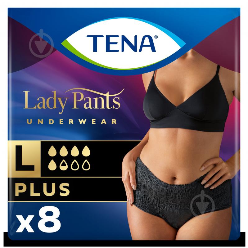 Труси урологічні для жінок Tena Lady Pants Plus Black Large 8 шт. - фото 1