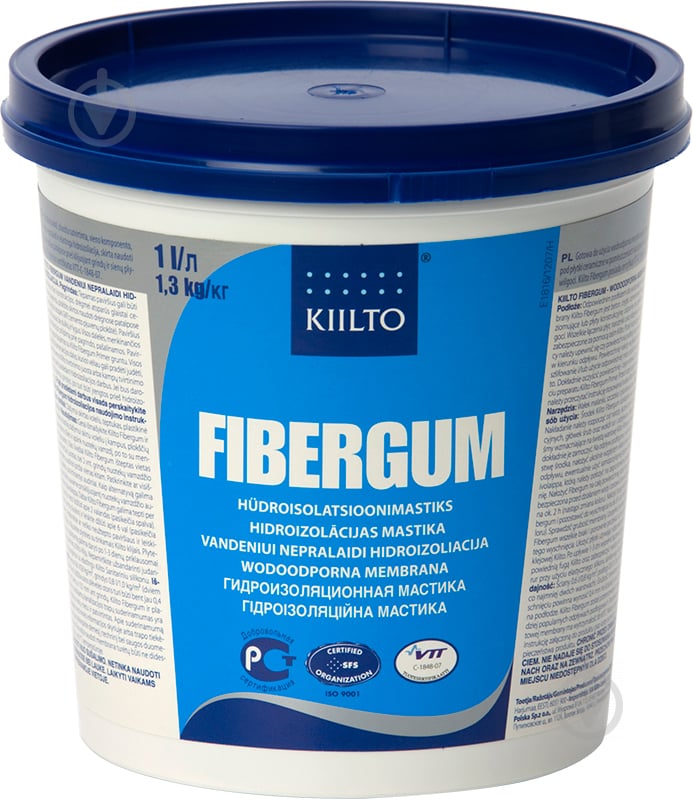 Мастика гідроізоляційна Kiilto Fibergum 1 кг - фото 1