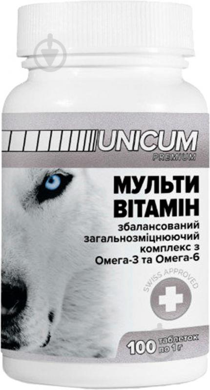 Вітаміни UNiCUM premium для собак мультивітамін 100 табл UN-012 - фото 1