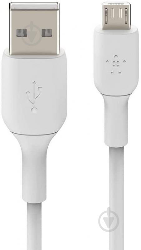 Кабель Belkin USB-A - MicroUSB PVC 1 м білий (CAB005BT1MWH) - фото 1 Кабель Belkin USB-A - MicroUSB PVC 1 м білий (CAB005BT1MWH) - фото 1