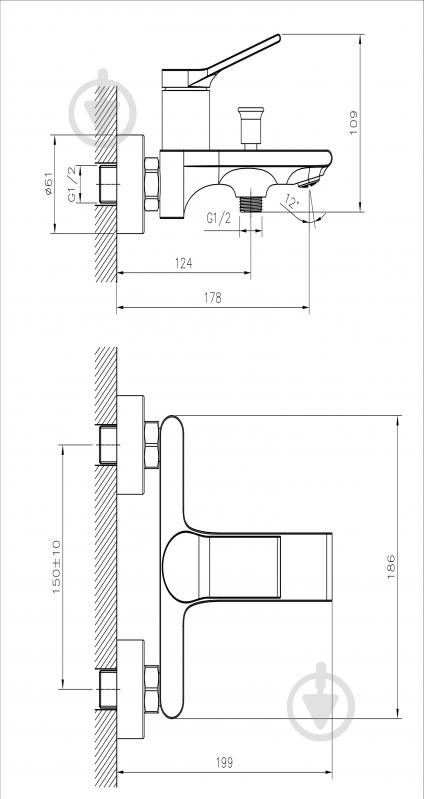 Смеситель для ванны ScandiSPA INARI хром - фото 6