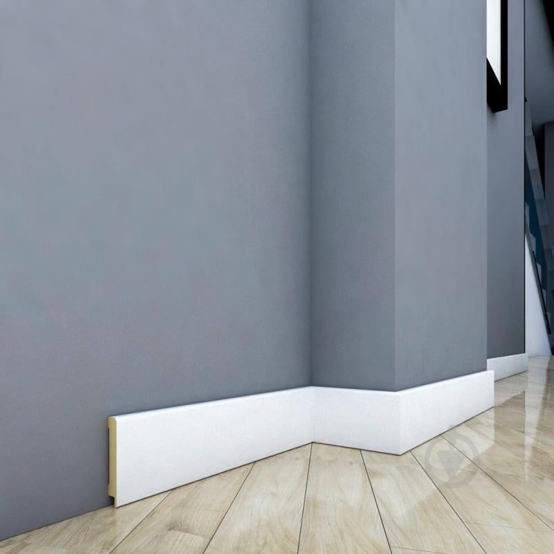 Плинтус МДФ Super Profil ПП1260К белый ледо 2070х59х12 мм - фото 2