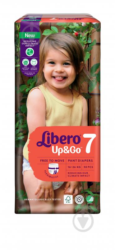 Подгузники-трусики Libero Up&Go 7 16-26 кг 30 шт. - фото 2