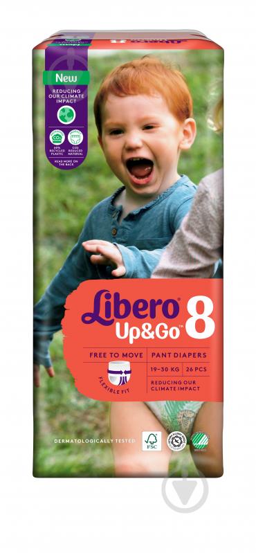 Подгузники-трусики Libero Up&Go 8 19-30 кг 26 шт. - фото 2