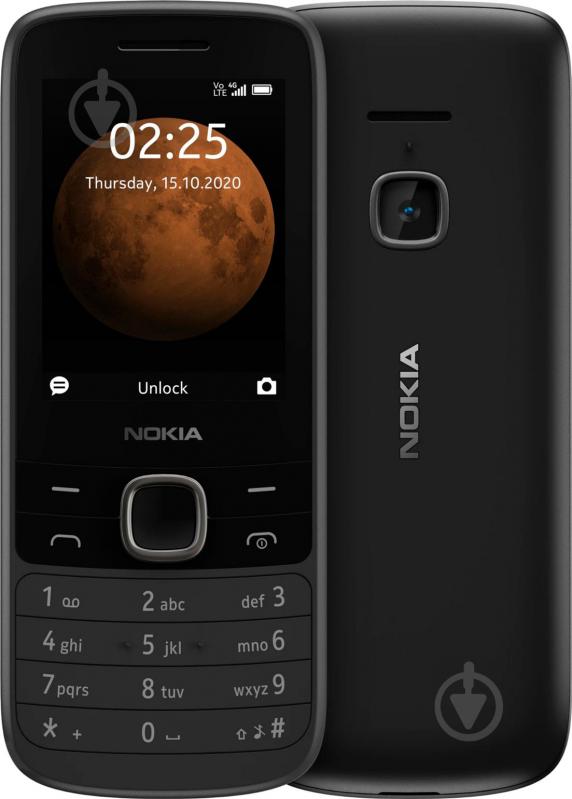 Мобільний телефон Nokia 225 4G DS black - фото 1