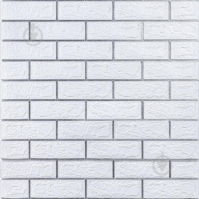 3D-панель из ПП самоклеющаяся Sticker Wall белая 700x770x3 мм SW-00000752 - фото 1