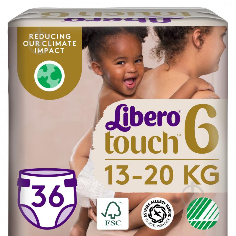 Подгузники Libero Touch 6 13-20 кг 36 шт. - фото 1