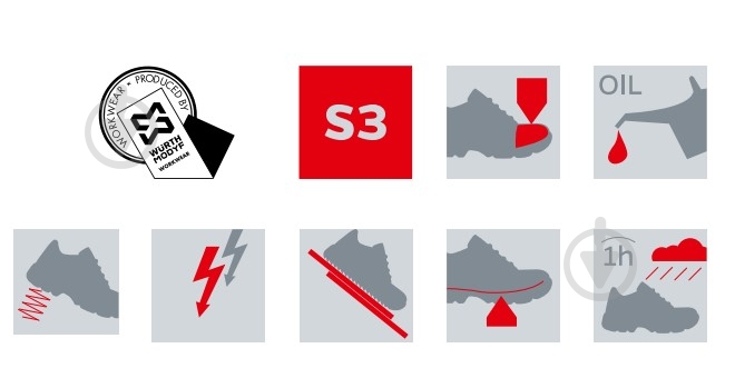 Ботинки зимние WURTH MODYF S3 AS стальной носок р.38 M022080038 черный - фото 3 Ботинки зимние WURTH MODYF S3 AS стальной носок р.38 M022080038 черный - фото 3