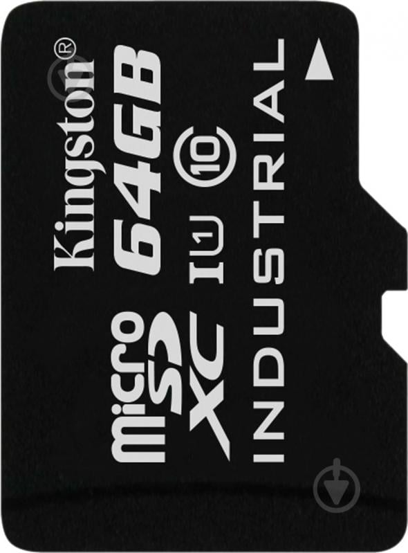 Карта пам'яті Kingston microSDXC 64 ГБ UHS Speed Class 1 (U1) Industrial Temp Card Single Pack (SDCIT/64GBSP) - фото 1