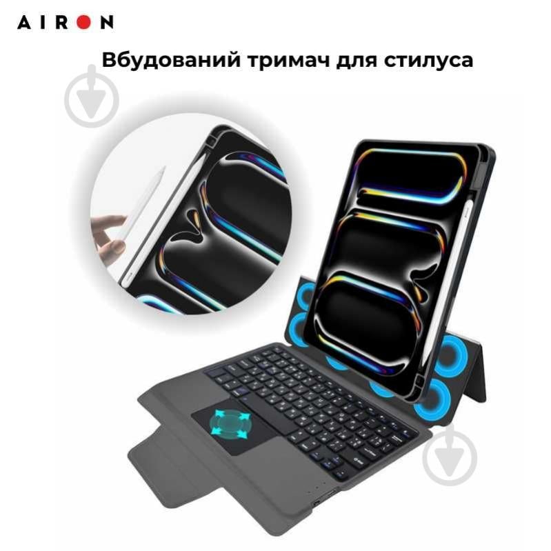 Чохол-клавіатура AIRON iPad Pro 13 black (4822352781231) - фото 10
