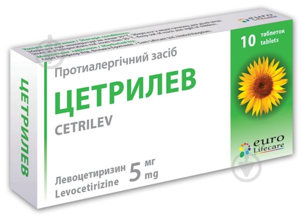 Цетрилев Euro lifecare таблетки по 5 мг 100 шт. - фото 1 Цетрилев Euro lifecare таблетки по 5 мг 100 шт. - фото 1