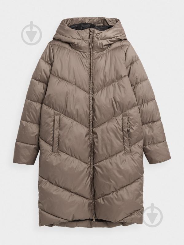 Пальто жіноча 4F DOWN JACKET F235 4FAW23TDJAF235-82S р.XS бежева - фото 4