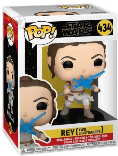 Фигурка Funko POP! Bobble Star Wars Ep 9 Rey w/2 Light Sabers (FUN25491059) - фото 2