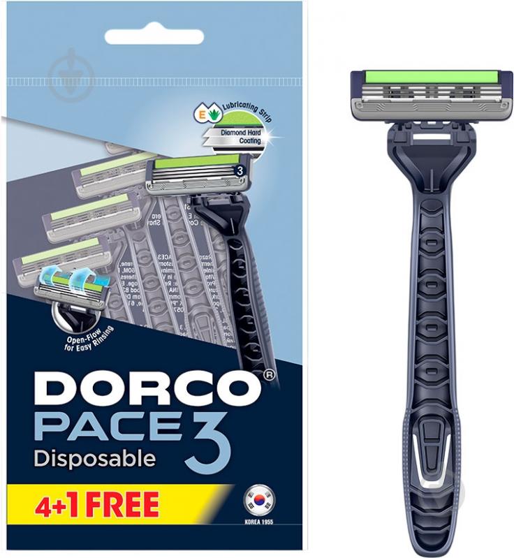 Одноразовая бритва Dorco PACE3 5 шт. - фото 1