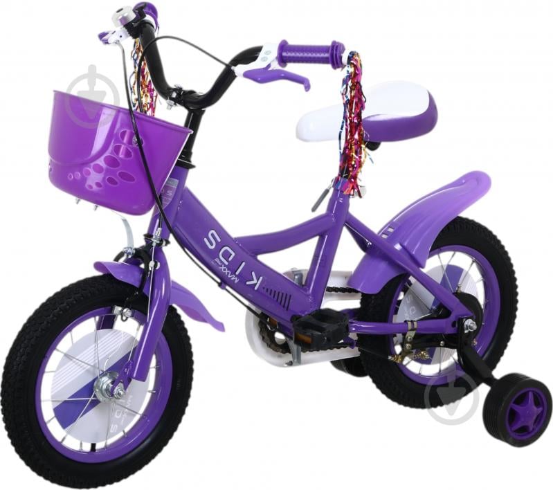 Велосипед дитячий MaxxPro kids 12' KQ-27 фіолетовий - фото 1