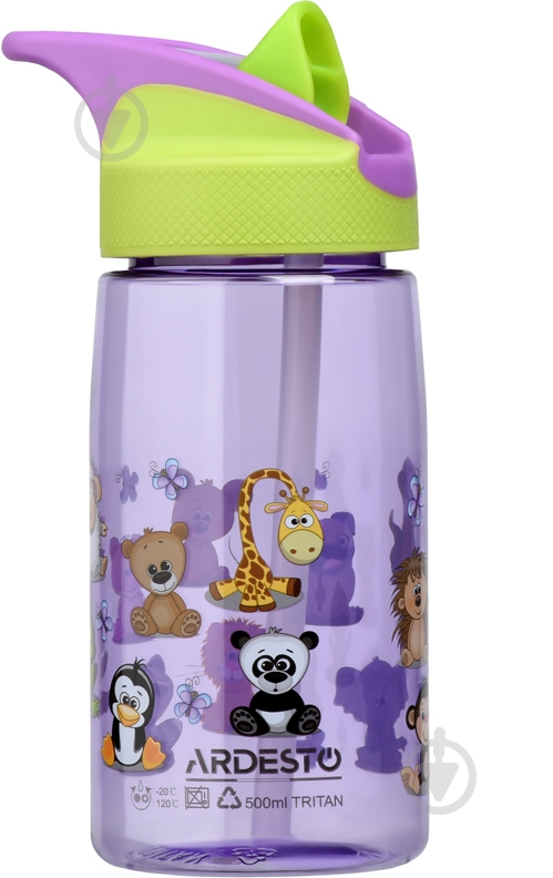 Бутылка для воды ARDESTO Funny Animals 500 мл AR2201TA - фото 1