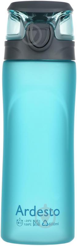 Бутылка для воды ARDESTO Matte Bottle 600 мл голубая AR2205PB - фото 1