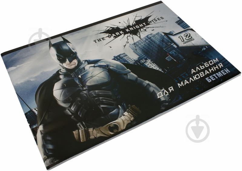 Альбом для рисования 12 листов 100г/м2 на скобе Batman Cool For School - фото 1