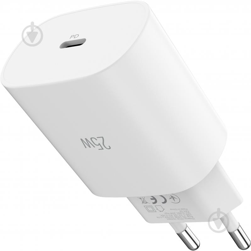 Зарядний пристрій Make 25W GaN PD White (MCW-2511WH) - фото 3 Зарядний пристрій Make 25W GaN PD White (MCW-2511WH) - фото 3