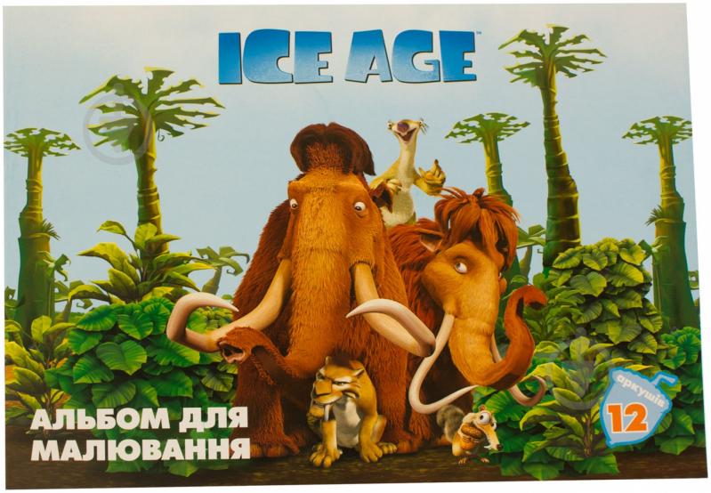 Альбом для рисования 12 листов 100г/м2 на скобе Ice Age Cool For School - фото 1