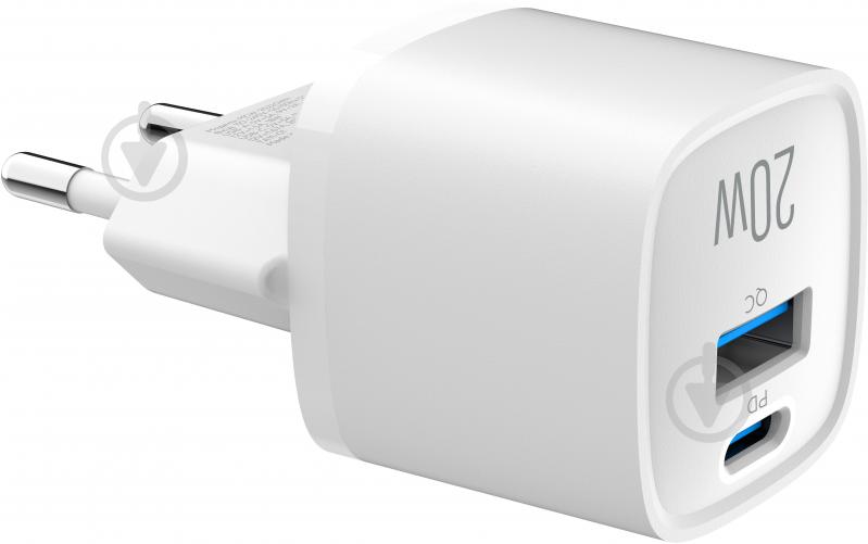 Зарядное устройство Make 20W GaN3 Mini Type-C PD3.0 + USB QC4.0 White (MCW-2022GWH) - фото 4 Зарядное устройство Make 20W GaN3 Mini Type-C PD3.0 + USB QC4.0 White (MCW-2022GWH) - фото 4