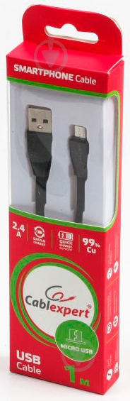 Кабель Cablexpert 1 м черный (CCPB-M-USB-01BK) - фото 3