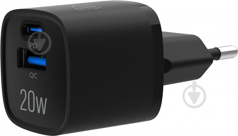Зарядное устройство Make 20W GaN3 Mini Type-C PD3.0 + USB QC4.0 Black (MCW-2022GBK) - фото 1 Зарядное устройство Make 20W GaN3 Mini Type-C PD3.0 + USB QC4.0 Black (MCW-2022GBK) - фото 1