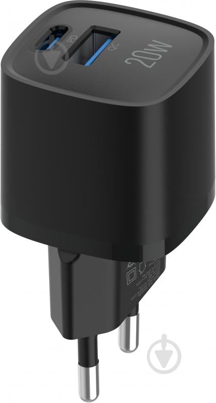 Зарядное устройство Make 20W GaN3 Mini Type-C PD3.0 + USB QC4.0 Black (MCW-2022GBK) - фото 8 Зарядное устройство Make 20W GaN3 Mini Type-C PD3.0 + USB QC4.0 Black (MCW-2022GBK) - фото 8