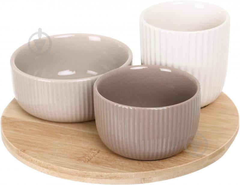 Менажниця Excellent Houseware Classic на підставці 4 предмети - фото 1