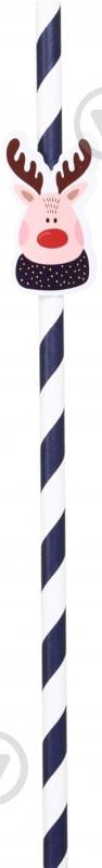 Набір трубочок Excellent Houseware Christmas 16 шт. червоний/білий - фото 5