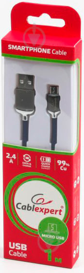 Кабель Cablexpert 1 м синій (CCPB-M-USB-07B) - фото 3