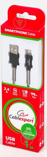 Кабель Cablexpert 1 м чорний (CCPB-L-USB-06BK) - фото 3
