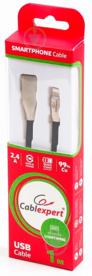 Кабель Cablexpert 1 м чорний (CCPB-L-USB-03BK) - фото 3