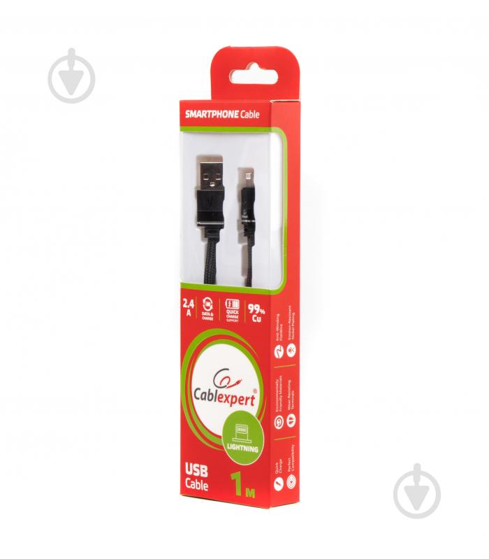 Кабель Cablexpert 1 м (CCPB-L-USB-10BK) - фото 2