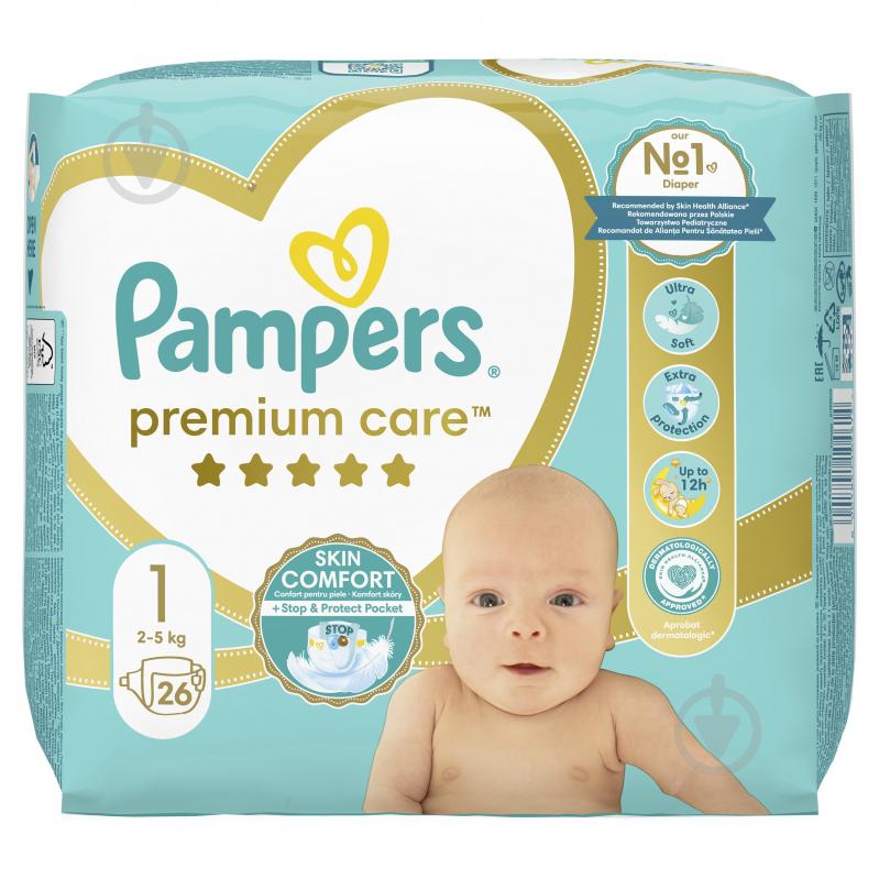 Подгузники Pampers Premium Care 1 2-5 кг 26 шт. - фото 2