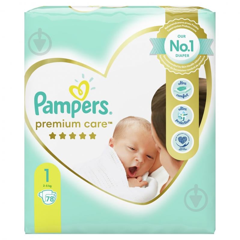 Подгузники Pampers Premium Care 1 2-5 кг 78 шт. - фото 2