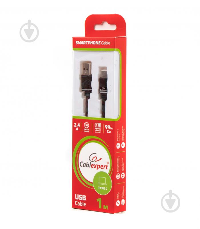 Кабель Cablexpert 1 м черный (CCPB-C-USB-10BK) - фото 2