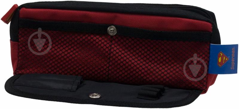 Пенал Superman SM04353 Cool For School красный с черными вставками - фото 3