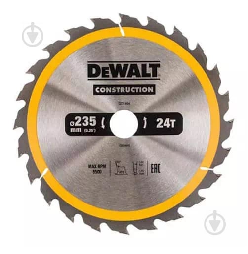 Пильный диск DeWalt Dewalt 235x30x1,7 Z24 DT1954 - фото 1