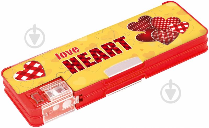 Пенал Love Heart з точилкою CF85521 Cool For School білийжовтийчервоний - фото 1 Пенал Love Heart з точилкою CF85521 Cool For School білийжовтийчервоний - фото 1