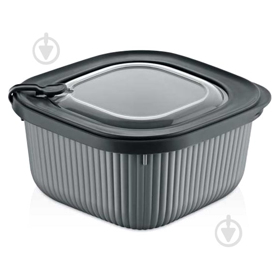 Контейнер пищевой Dunya Plastik MicroLine 1,8 л 30903-DN-anthracite - фото 1