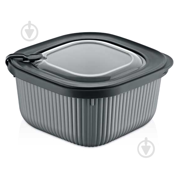 Контейнер пищевой Dunya Plastik MicroLine 1,1 л 30902-DN-anthracite - фото 1