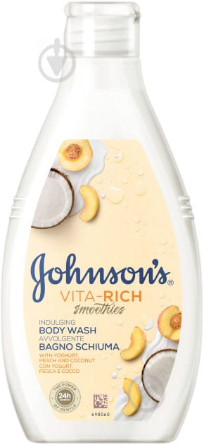 Гель для душу Johnson's з йогуртом, кокосом та екстрактом персика 750 мл - фото 1